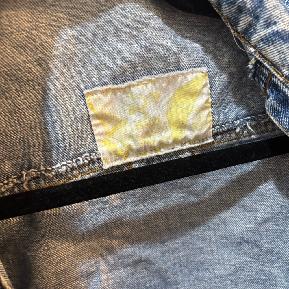 Vintage 80s Acid Wash Denim/Jean Jacket Unisex Men’s Sm Women’s Med - Picture 9 of 13